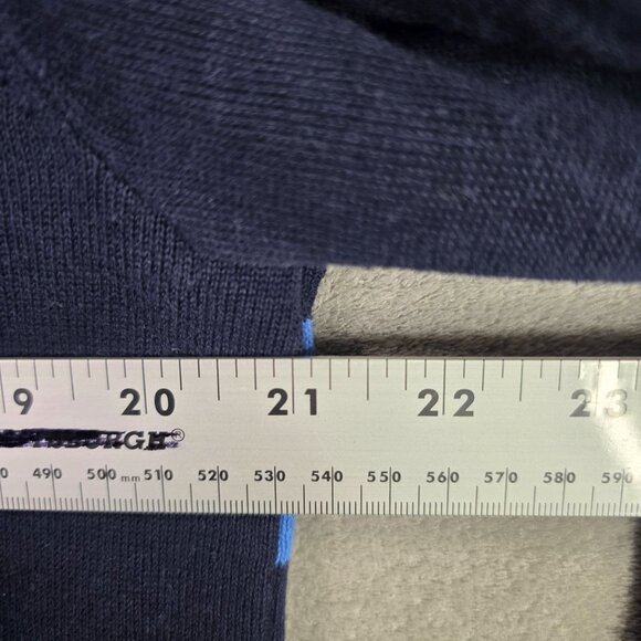 Mens Nautica Navtech Navy & Blue Striped 1/4 Zip Sweater Long Sleeve Size S - Picture 6 of 8